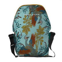 Paon vintage vous choisissez des couleurs besace