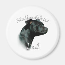 Papa 2 de bull-terrier du Staffordshire Aimants
