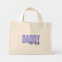Papa à être (police pourpre de bloc) sac en toile