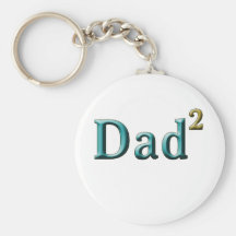 Papa aux cadeaux de fête des pères de deuxième pui porte-clés