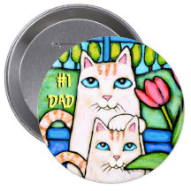 Papa avec le bouton collectable de chaton pin's avec agrafe