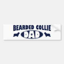 Papa barbu de colley autocollants pour voiture