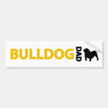 Papa de bouledogue adhésifs pour voiture