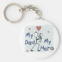 Papa de héros de fête des pères porte-clef