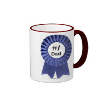Papa de la récompense #1 de ruban bleu tasse