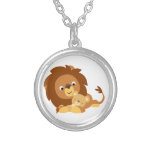 Papa de lion de bande dessinée et collier affectue colliers