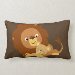 Papa de lion de bande dessinée et coussin affectue oreillers american