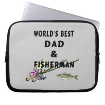 Papa de pêche housse ordinateur