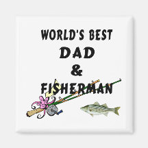 Papa et pêcheur aimant pour réfrigérateur