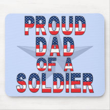 Papa fier d'un soldat tapis de souris