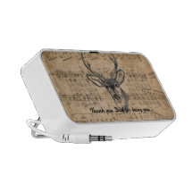 Papa musical de Merci de cerfs communs/mâle pour ê Haut-parleur Ordinateur Portable