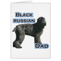 Papa noir 4 de Terrier de Russe Cartes