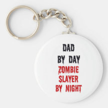 Papa par le tueur de zombi de jour par nuit porte-clef