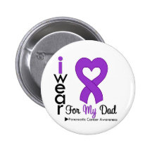 Papa pourpre de soutien de ruban de Cancer pancréa Pin's