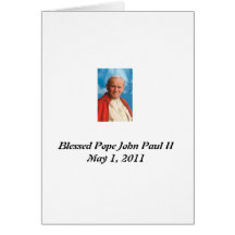 Pape Jean Paul II béni Cartes De Vœux