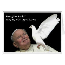 Pape Jean Paul II Carte De Vœux