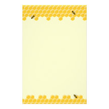 Papeterie d'abeilles et de nid d'abeilles motifs pour papier à lettre