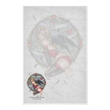 Papeterie d'ange de diable papier à lettre personnalisé