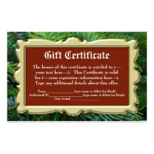 Papeterie de certificat de cadeau de Noël Papiers À Lettres