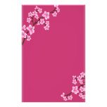 Papeterie de fleurs de cerisier papier à lettre personnalisable
