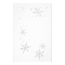 Papeterie de flocons de neige d'hiver motifs pour papier à lettre