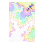 Papeterie de fractales de libellule motifs pour papier à lettre