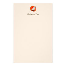 Papeterie de la Turquie de thanksgiving Papier À Lettre Personnalisé