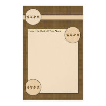 Papeterie de motif d'ours de roue papier à lettre personnalisable