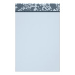 Papeterie de papier bleue florale classique papier à lettre personnalisé
