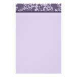 Papeterie de papier pourpre florale classique motifs pour papier à lettre