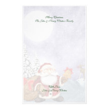 Papeterie de scènes d'hiver de Noël Papier À Lettre Personnalisé