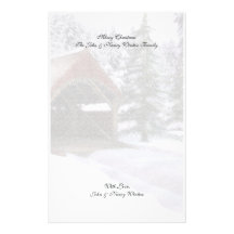 Papeterie de scènes d'hiver de Noël Motifs Pour Papier À Lettre