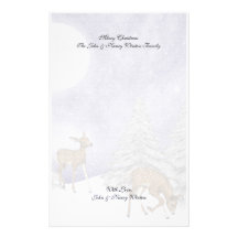Papeterie de scènes d'hiver de Noël Papier À Lettre Personnalisé