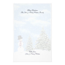 Papeterie de scènes d'hiver de Noël Papier À Lettre Customisable