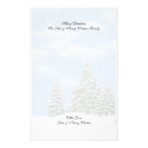 Papeterie de scènes d'hiver de Noël Papier À Lettre Personnalisé