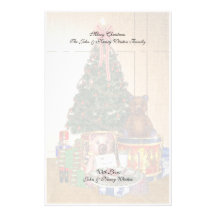 Papeterie de scènes d'hiver de Noël Papier À Lettre Customisable