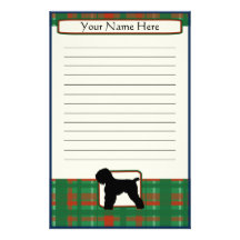 Papeterie de Terrier de Russe de noir de Noël de p Papier À Lettre Personnalisable
