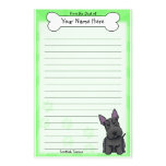 Papeterie de Terrier d'écossais de Kawaii Papier À Lettre Customisé