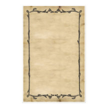 Papeterie de vigne de parchemin papier à lettre