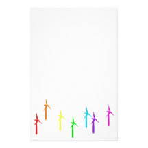 papeterie d'énergie éolienne (multicolore) papier à lettre personnalisé