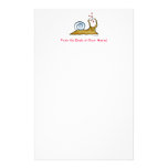 Papeterie d'escargot d'amour motifs pour papier à lettre