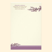 Papeterie faite sur commande de fleurs de cerisier papeterie