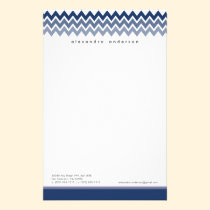 Papeterie faite sur commande de motif de Chevron ( papeterie