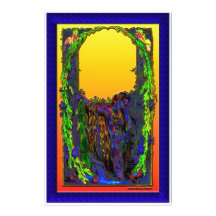 Papeterie florale de lever de soleil de sirène papiers à lettres