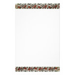 Papeterie florale vintage de frontière papier à lettre customisé