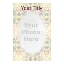 Papeterie jaune de photo de roue de kaléidoscope papier à lettre