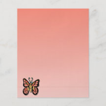 Papeterie mignonne de papillon de bande dessinée prospectus