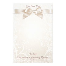Papeterie rose de Flourish de coeur Motifs Pour Papier À Lettre