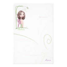 PAPIER à lettres, avec personnage
