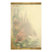 Papier à lettres de fleur de fractale de paradis